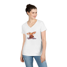 Load image into Gallery viewer, Vizsla Mom - Womens V Neck Shirt for Vizsla Dog Lovers, Fun Gift for Moms, Casual Wear, Birthday Present, Holiday Apparel
