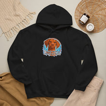 Load image into Gallery viewer, 'Cloudy With A Chance Of NOPE'  Vizsla Dog Portrait Hoodie
