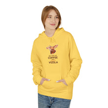 Load image into Gallery viewer, Life is better with COFFEE and a Crazy VIZSLA Hoodie | Vizsla Dog Lover Coffee Shirt Design
