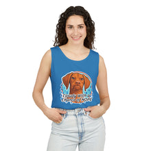 Load image into Gallery viewer, Cloudy With a Chance of Nope Dog Tank Top | Vizsla vs Rain Illustration
