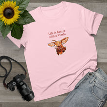 Load image into Gallery viewer, Life is better with a Vizsla - Womens Triblend T shirt for Hungarian Vizsla dog lovers
