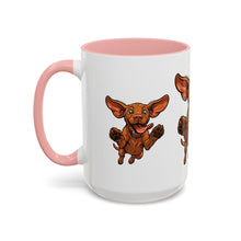 Load image into Gallery viewer, Happy Jumping Vizsla Mug | Accent Coffee Mug 11oz 15oz
