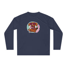 Load image into Gallery viewer, Vizsla Mom Long Sleeve Performance Shirt – Cute Vizsla in Sunglasses Pup Graphic
