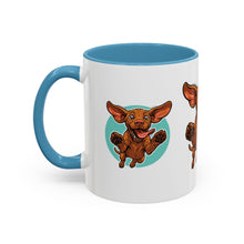 Load image into Gallery viewer, Happy Vizsla Coffee Mug – Cute Jumping V Puppy Accent Mug 11oz
