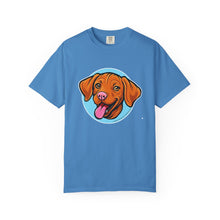 Load image into Gallery viewer, Smiling Happy Vizsla Puppy Lover T-shirt, Unisex Pet Apparel, Gift for Vizsla Owners, Fun V T-Shirt, Casual Wear for Vizsla Dog Dad
