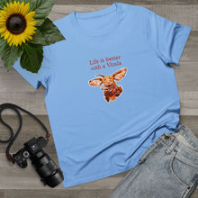 Load image into Gallery viewer, Life is better with a Vizsla - Womens Triblend T shirt for Hungarian Vizsla dog lovers
