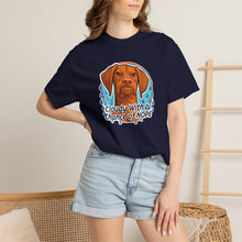 Load image into Gallery viewer, Cloudy With a Chance of NOPE Dog Face T-shirt | Vizsla Weather Tee
