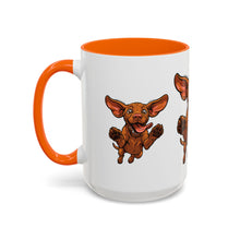 Load image into Gallery viewer, Happy Jumping Vizsla Mug | Accent Coffee Mug 11oz 15oz
