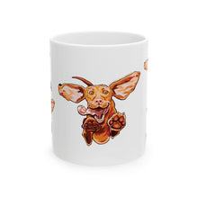 Load image into Gallery viewer, Vizsla Lover Mug - Cute Tongue-Out Hungarian Vizsla Dog Ceramic Tea and Coffee Cup (11oz/15oz)
