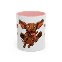 Load image into Gallery viewer, Happy Jumping Vizsla Mug | Accent Coffee Mug 11oz 15oz
