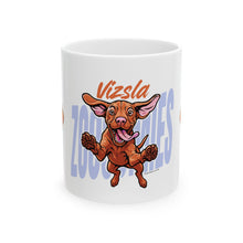 Load image into Gallery viewer, Vizsla Lovers Ceramic Mug - Adorable Dog Coffee Cup for Pet Enthusiasts, Dog Mom Gift, Vizsla Zoomies Lover Mug, Cute Dog Merchandise
