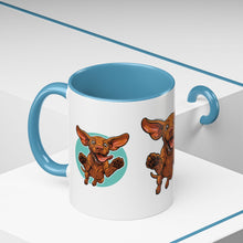Load image into Gallery viewer, Happy Vizsla Coffee Mug – Cute Jumping V Puppy Accent Mug 11oz
