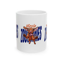 Load image into Gallery viewer, Mug - Happy Vizsla Puppy with Zoomies perfect for Hungarian Vizsla dog lovers
