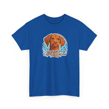 Load image into Gallery viewer, Cloudy with a Chance of Nope Dog Tee | Cute Vizsla Weather Graphic
