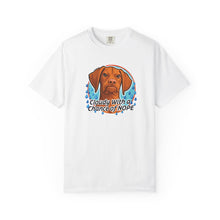 Load image into Gallery viewer, Cloudy With a Chance of NOPE Dog Face T-shirt | Vizsla Weather Tee
