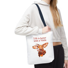 Load image into Gallery viewer, Life is Better with a Vizsla Tote Bag | Dog Lover Puppy Illustration
