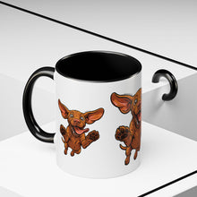 Load image into Gallery viewer, Happy Jumping Vizsla Mug | Accent Coffee Mug 11oz 15oz
