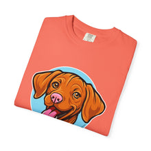 Load image into Gallery viewer, Smiling Happy Vizsla Puppy Lover T-shirt, Unisex Pet Apparel, Gift for Vizsla Owners, Fun V T-Shirt, Casual Wear for Vizsla Dog Dad
