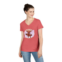 Load image into Gallery viewer, Vizsla Lover Ladies' V-Neck T-Shirt, Dog Mom Gift, Pet Lover Apparel, Cute Animal Tee, Animal Rescue Support
