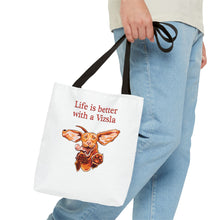 Load image into Gallery viewer, Life is Better with a Vizsla Tote Bag | Dog Lover Puppy Illustration
