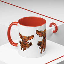 Load image into Gallery viewer, Happy Jumping Vizsla Mug | Accent Coffee Mug 11oz 15oz

