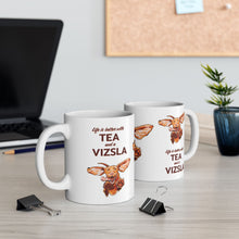 Load image into Gallery viewer, Vizsla Lover Mug - Cute Tongue-Out Hungarian Vizsla Dog Ceramic Tea and Coffee Cup (11oz/15oz)
