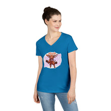 Load image into Gallery viewer, Vizsla Lover Ladies' V-Neck T-Shirt, Dog Mom Gift, Pet Lover Apparel, Cute Animal Tee, Animal Rescue Support
