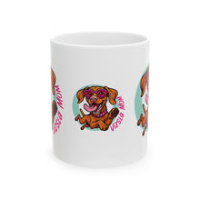 Load image into Gallery viewer, Vizsla Puppy Ceramic Coffee Mug — 11oz or 15oz Vizsla Dog Lover Gift (11oz/15oz)
