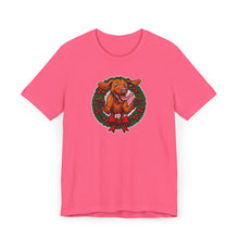 Load image into Gallery viewer, Festive Vizsla Dog Tee - Perfect for Pet Lovers, Holiday Wear, Christmas Gift, Casual Style, Family Gatherings
