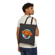 Load image into Gallery viewer, Cute Vizsla Puppy Face Graphic Cotton Canvas Tote Bag, Vizsla Dog Lover Gift, Reusable Shopping Bag, Eco-Friendly Tote, Dog Mom Accessory
