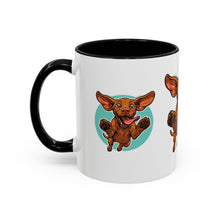 Load image into Gallery viewer, Happy Vizsla Coffee Mug – Cute Jumping V Puppy Accent Mug 11oz

