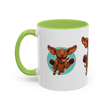 Load image into Gallery viewer, Happy Vizsla Coffee Mug – Cute Jumping V Puppy Accent Mug 11oz
