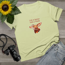 Load image into Gallery viewer, Life is better with a Vizsla - Womens Triblend T shirt for Hungarian Vizsla dog lovers

