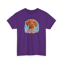 Load image into Gallery viewer, Cloudy with a Chance of Nope Dog Tee | Cute Vizsla Weather Graphic
