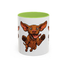 Load image into Gallery viewer, Happy Jumping Vizsla Mug | Accent Coffee Mug 11oz 15oz
