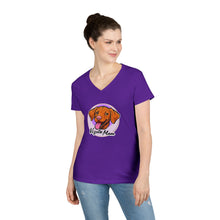 Load image into Gallery viewer, V-Neck T-Shirt Hungarian Vizsla Mom Gift - Perfect for the Vizsla Puppy and Dog Lover
