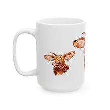 Load image into Gallery viewer, Joyful Vizsla Dog Lover's Ceramic Mug - Fun 11oz &amp; 15oz Brew Buddy, Pet Lover Gift, Dog Themed Coffee Mug, Unique Presents for Vizsla Lovers
