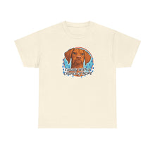 Load image into Gallery viewer, Cloudy with a Chance of Nope Dog Tee | Cute Vizsla Weather Graphic
