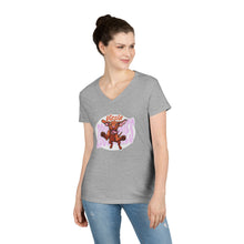 Load image into Gallery viewer, Vizsla Lover Ladies' V-Neck T-Shirt, Dog Mom Gift, Pet Lover Apparel, Cute Animal Tee, Animal Rescue Support
