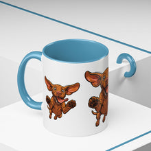 Load image into Gallery viewer, Happy Jumping Vizsla Mug | Accent Coffee Mug 11oz 15oz
