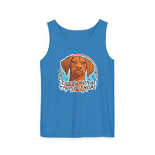 Load image into Gallery viewer, Cloudy With a Chance of Nope Dog Tank Top | Vizsla vs Rain Illustration
