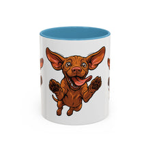 Load image into Gallery viewer, Happy Jumping Vizsla Mug | Accent Coffee Mug 11oz 15oz
