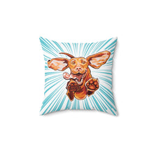 Load image into Gallery viewer, Happy Vizsla Dog Puppy - 14" x 14" Spun Polyester Square Pillow
