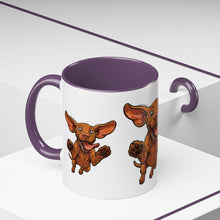 Load image into Gallery viewer, Happy Jumping Vizsla Mug | Accent Coffee Mug 11oz 15oz
