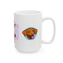 Load image into Gallery viewer, Vizsla Lovers Ceramic Mug - Adorable Dog Mug for Pet Owners, Dog Mom Gift, Animal Lover Cup, Funny Gift for Birthdays
