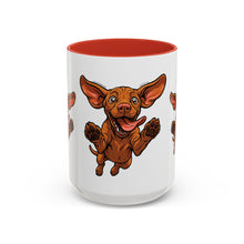 Load image into Gallery viewer, Happy Jumping Vizsla Mug | Accent Coffee Mug 11oz 15oz
