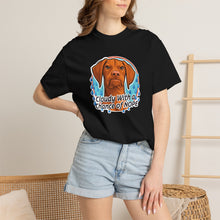 Load image into Gallery viewer, Cloudy With a Chance of NOPE Dog Face T-shirt | Vizsla Weather Tee
