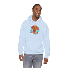 Load image into Gallery viewer, 'Cloudy With A Chance Of NOPE'  Vizsla Dog Portrait Hoodie
