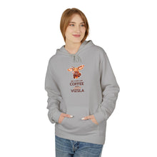 Load image into Gallery viewer, Life is better with COFFEE and a Crazy VIZSLA Hoodie | Vizsla Dog Lover Coffee Shirt Design
