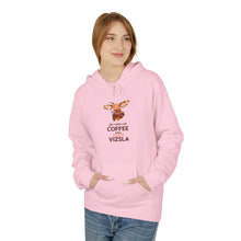 Load image into Gallery viewer, Life is better with COFFEE and a Crazy VIZSLA Hoodie | Vizsla Dog Lover Coffee Shirt Design

